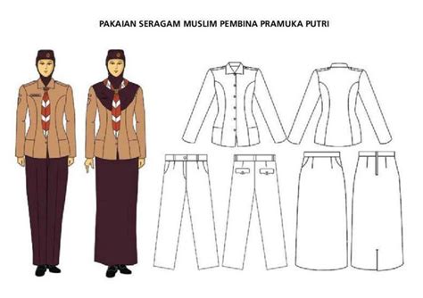 Pakaian Seragam Muslim Pembina Pramuka Putri Pramukanet