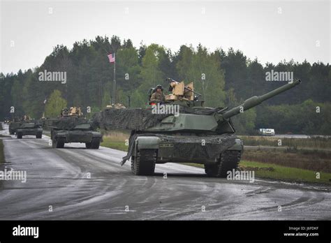 Us M1a2 Sep Tanks With The 1st Battalion 66th Armor Regiment 3rd