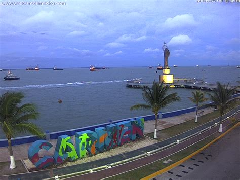 El Malecón De Ciudaddelcarmen Campeche Luce Así Este Amanecer Webcam