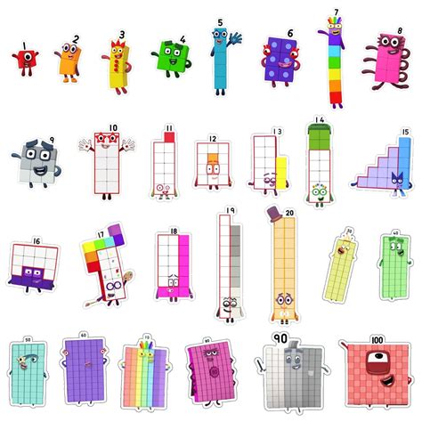 Numberblocks Cartoon Toys Cartoon Numbers Stickers