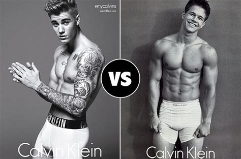 Justin Bieber Versus Mark Wahlberg Which Underwear Picture Is The Best Billboard Billboard