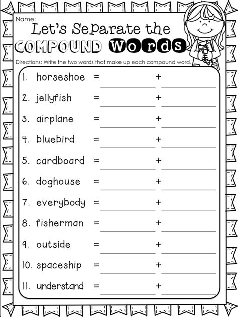 Grade 2 Compound Words Worksheet