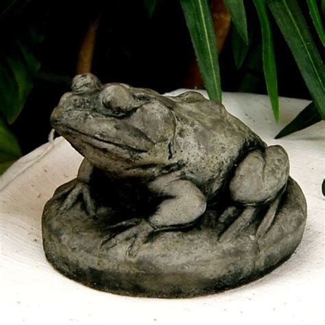 Toad Garden Statue Cute Frog Concrete Figure Painted Cement Etsy