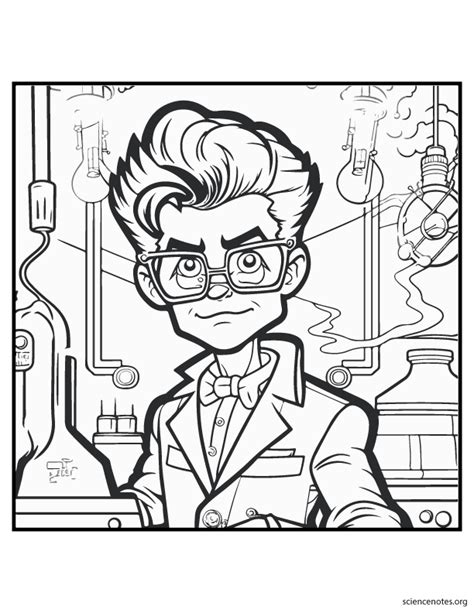 Mad Scientist Coloring Pages Free Science Printables