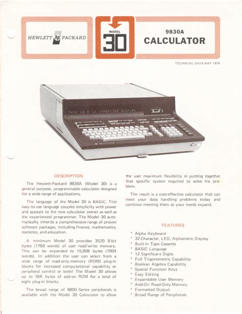 Hewlett Packard Hp 9830