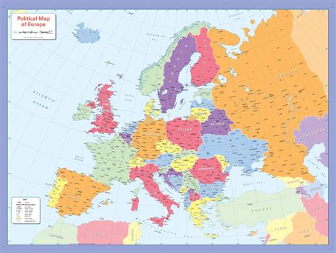 Colour Blind Friendly Political Wall Map Of Europe X Sexiz Pix
