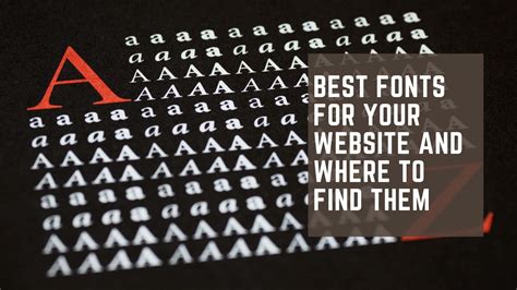 Best Fonts For Your Website And Where To Find Them Building Your