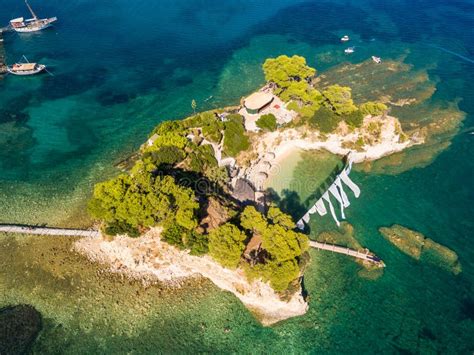 Aerial View Of Cameo Island In Zakynthos Zante Island In Gree Stock