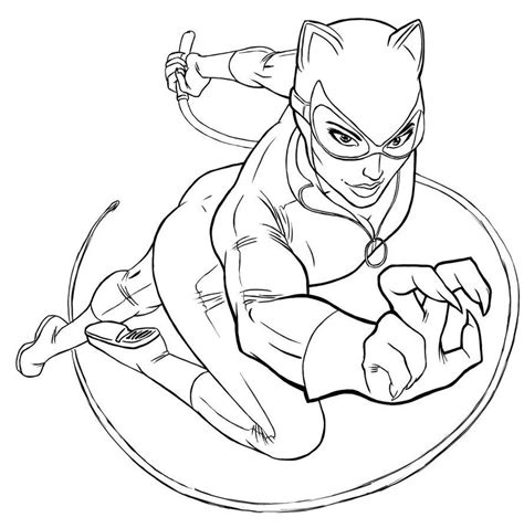 40 Free Catwoman Coloring Pages Evelynin Geneva