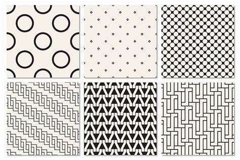Simple Seamless Patterns Set 1 Custom Designed Graphic Patterns