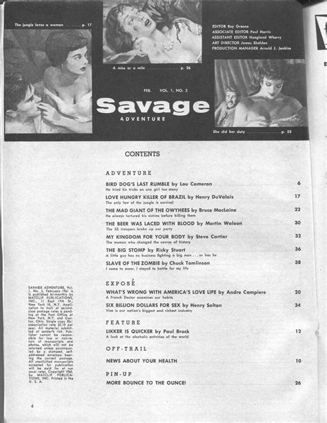 savage adventure 3 2 1961 good girl art eastman doore zombie cheesecake vg fn comic