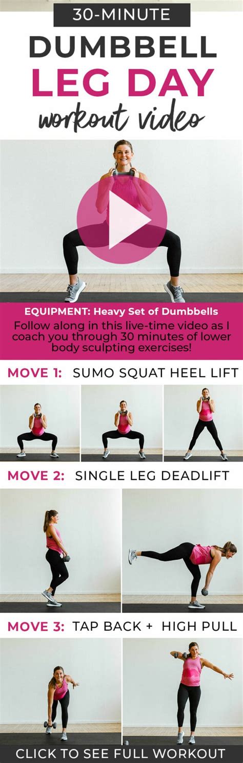 Minute Leg Day Workout For Women Video Nourish Move Love