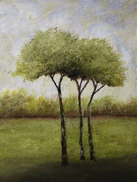 Original Oil Tree Painting Summer Textured Tree Painting Custom