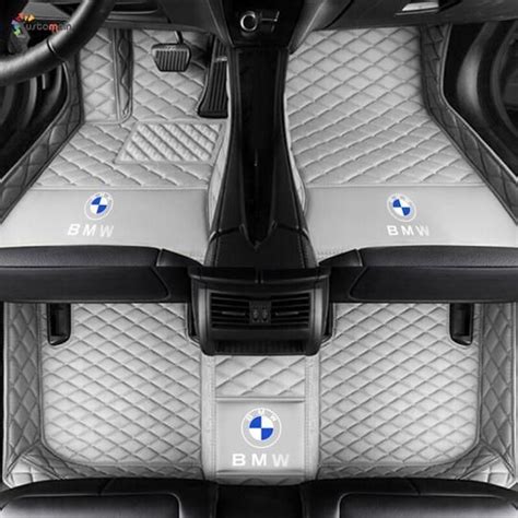Custom Car Floor Mat In Leather With Logo Diamond Stitching Custom