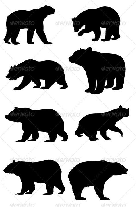 Bear Silhouettes Animals Characters Silhouette Ours Silhouette