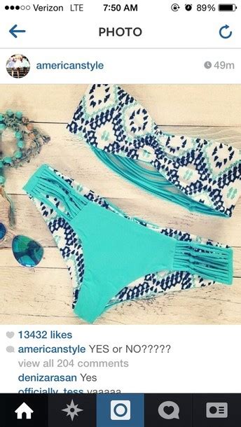 swimwear aztec reversible bikini blue swimwear pretty wheretoget my xxx hot girl