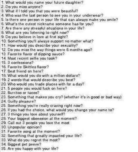 comment a number …i m bored ️ getting to know someone getting to know you truth or dare