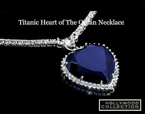 Titanic Necklace Heart Of Ocean Heart Blue Diamond Cz Wedding Etsy