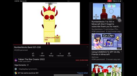 I Saw 331 At The End Of Numberblocks Band 321 330 Youtube