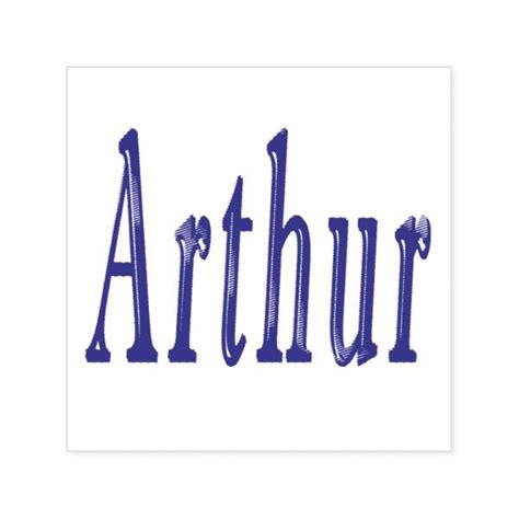 Arthur Name Logo Self Inking Stamp Custom Office Supplies Business