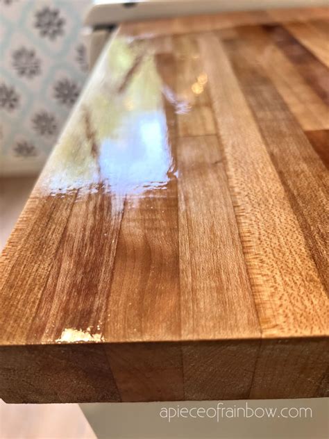 How To Finish Butcher Block Countertop Seal Oil Or Epoxy A Piece