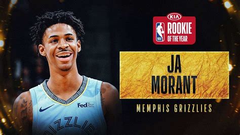 Ja Morant Wins Kiaroy Award 2019 20 Nba Season Youtube