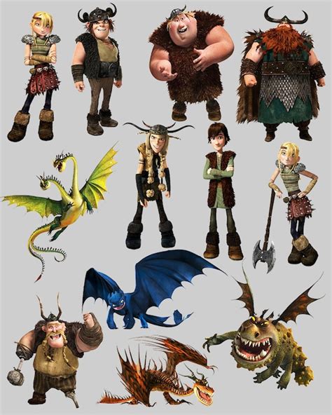 How To Train Your Dragon Characters By Digitalreflection On Etsy