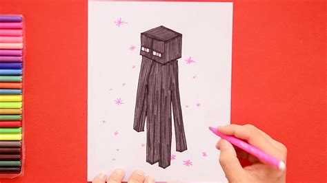 How To Draw Enderman Minecraft Youtube