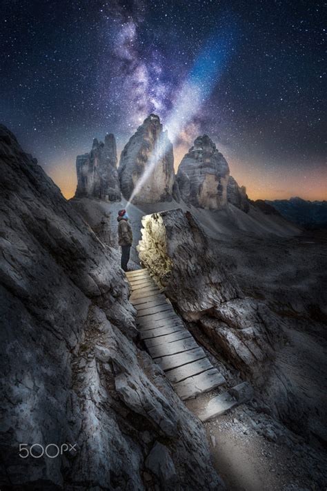 Milky Way Tre Cime Di Lavaredo Dolomites Italy By Fotografie