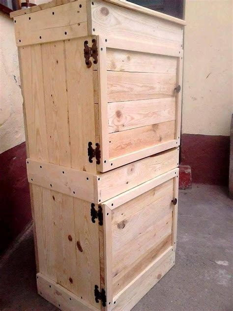 Wood Pallet Beverage Storage Cabinet Easy Pallet Ideas