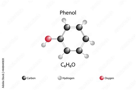 Molecular Formula Of Phenol Chemical Structure Of Phenol Vector De