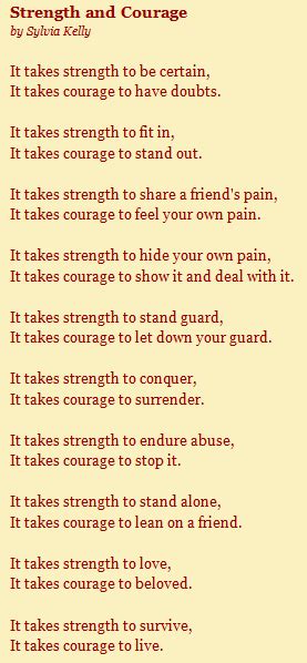 Strength And Courage Youve Got It Words