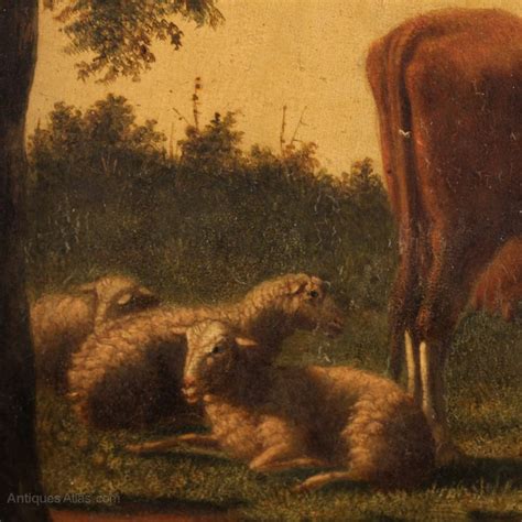 Antiques Atlas 19th Century Flemish Painting Bucolic Landscape