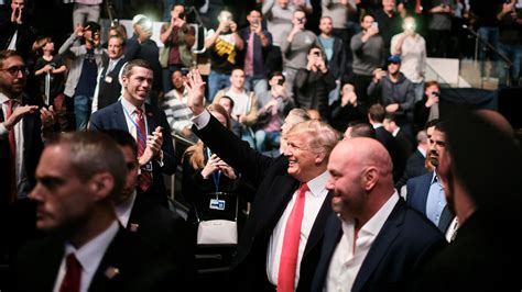 Trump Takes In A Different Kind Of Fight Ufc In New York The New York Times