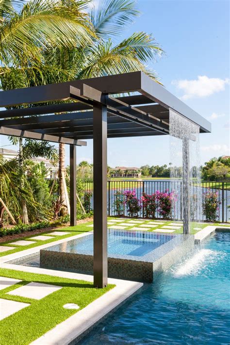 40 Amazing Pool Waterfall Ideas For Your Inspiration Outdoor Pergola