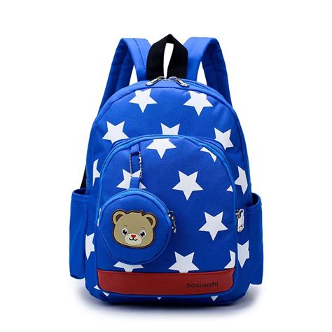 Boys Backpacks For Kindergarten Stars Printing Nylon Children Backpacks