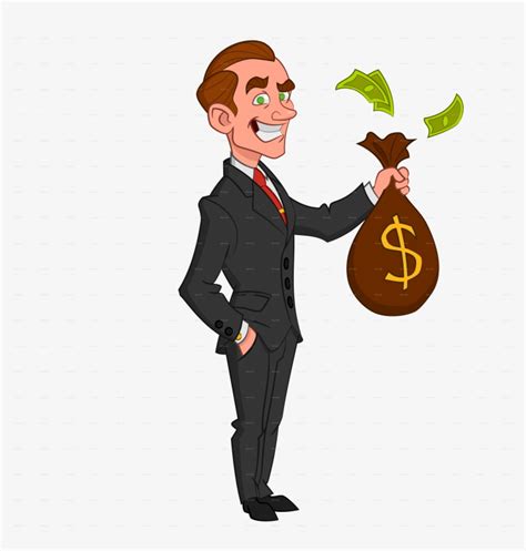 Businessman Money Clipart Vector Transparent Library Business Man Cartoon Png X PNG