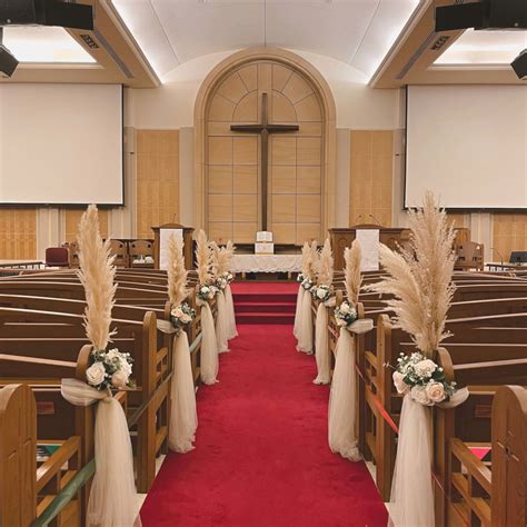 Simple Church Wedding Aisle Decorations Shelly Lighting