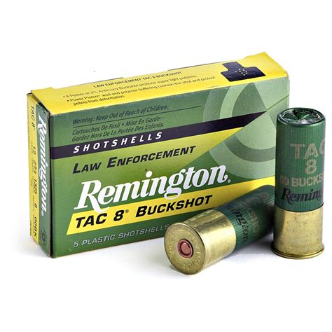 Remington 12 Gauge 2 34 Tac 8 00 Buckshot 250 Rounds 148274