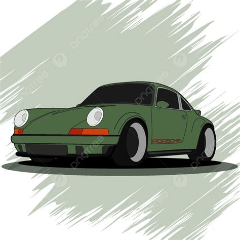 Cartoon Hand Drawn Vector Art Png Hand Drawn Cartoon Porsche 911 Hand