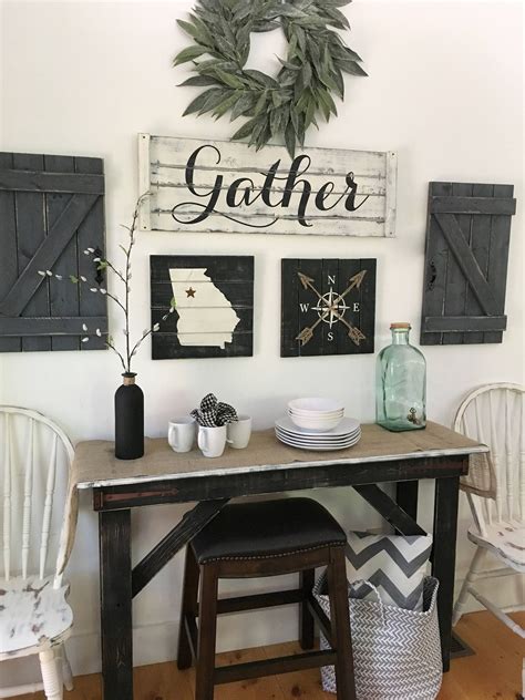 GATHER SIGN 5 piece SET Rustic Gallery Wall Set Rustic | Mountain house ...