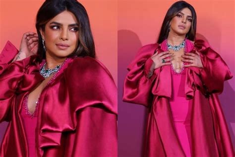 Priyanka Chopra Flashes Major Cleavage In Super Low Cut Gown Check Out Her Sexy Pics News18