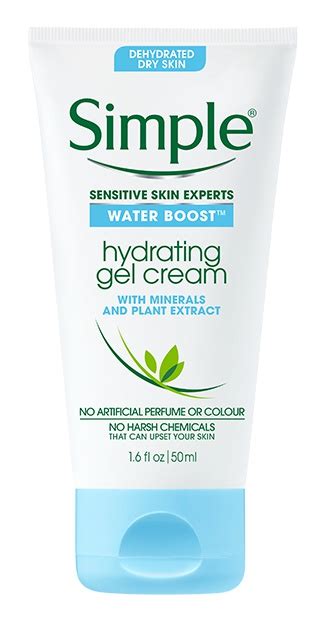 Simple Water Boost Hydrating Gel Cream Face Moisturizer Ingredients