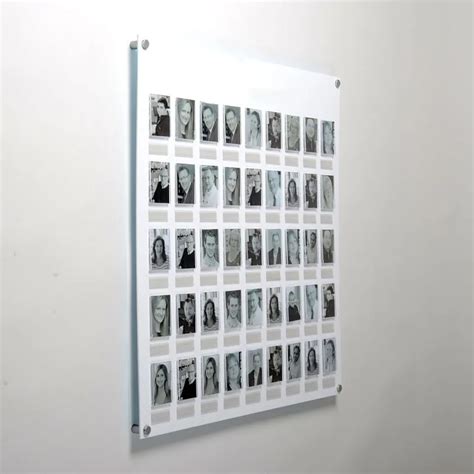 High Quality Wall Mounted Acrylic Staff Photo Board With Name Pockets