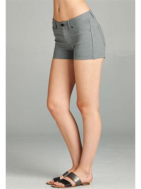 Essential Basic Women Classic Summer Casual Stretchy Low Rise Shorts Jr Size Ebay