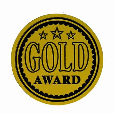 Metallic Gold Award Sticker 43mm School Merit Stickers