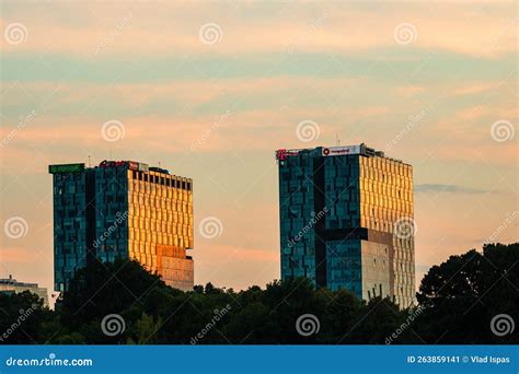 Modern Architecture In Bucharest City Romania 2022 Stock Image