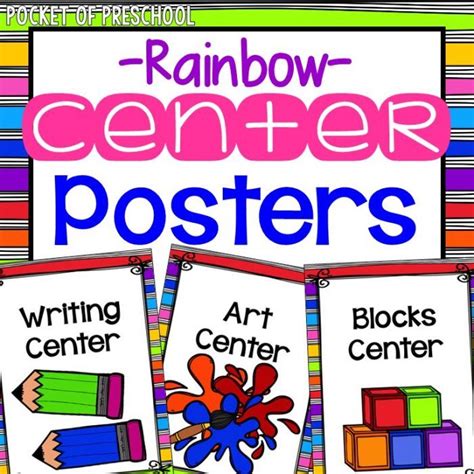 Center Time Management For Preschool And Pre K Classroom Center Signs