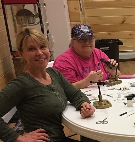 Catherined And Gloria Tying Flies Brenda Everson Shaw