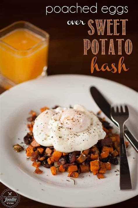 Poached Eggs Over Sweet Potato Hash Self Proclaimed Foodie